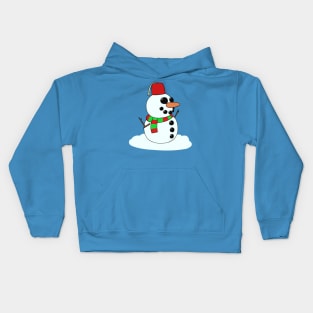 Happy Snowman Winter Kids Hoodie